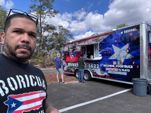Selfie of me in front of a food truck