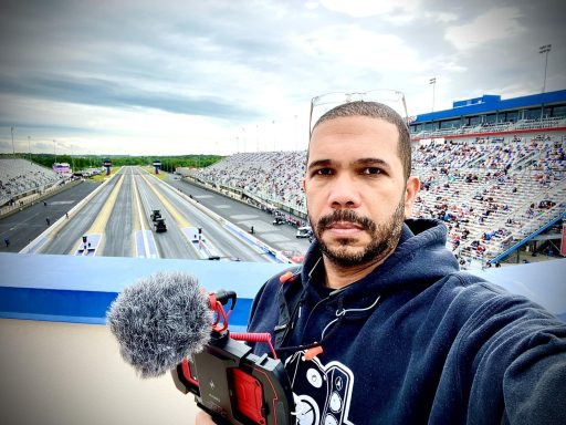 Photo of me at the drag races