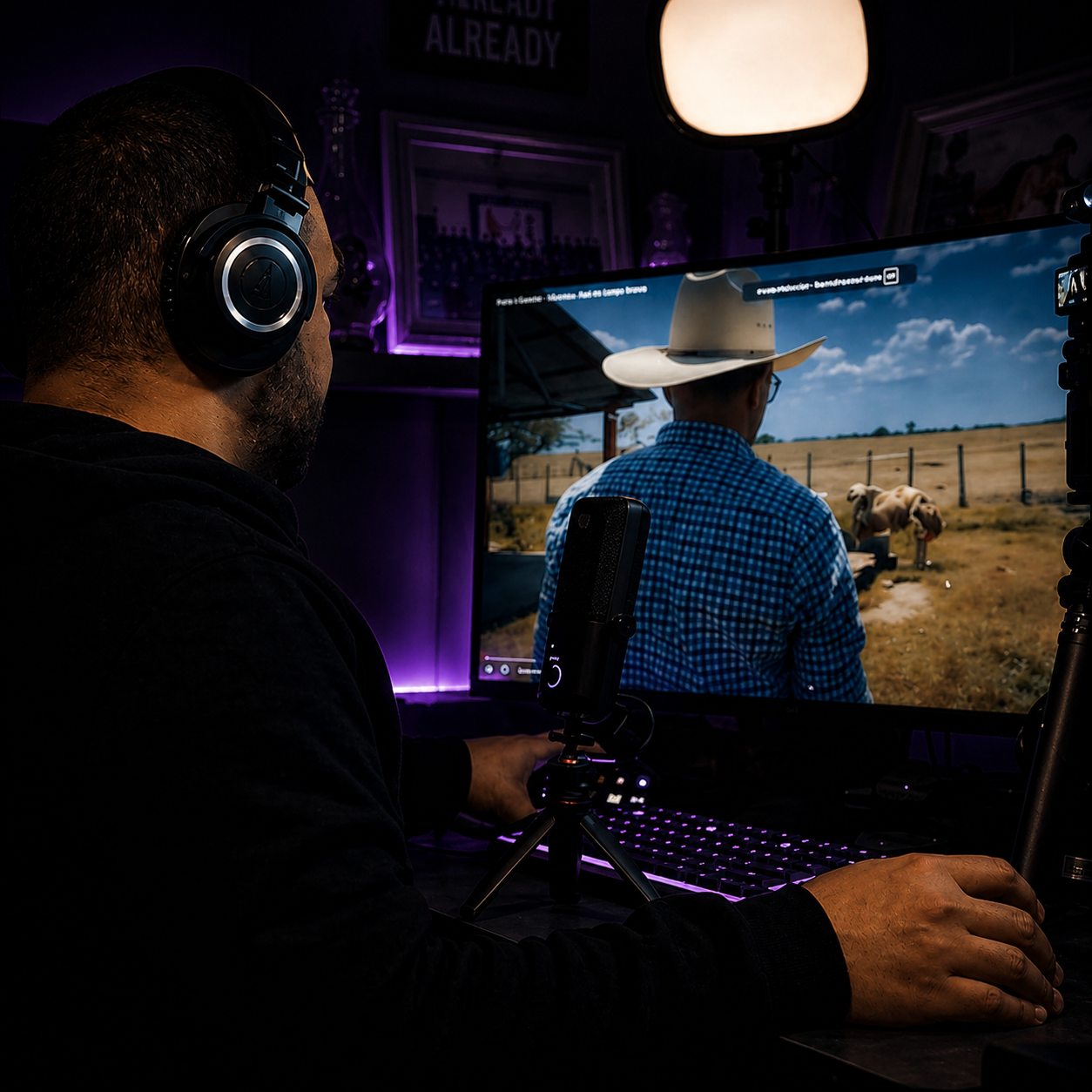 This is a photo of mr ben in front of his computer