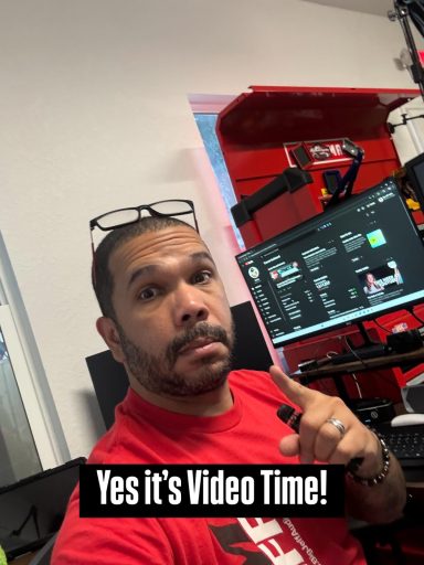 Photo of me ready to record a video